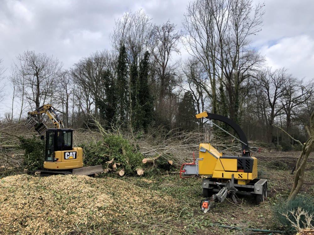 Hakselen van hout 