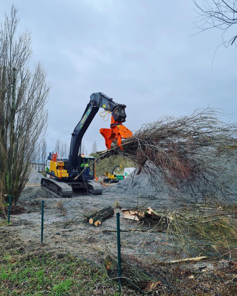 Hakselen van hout 
